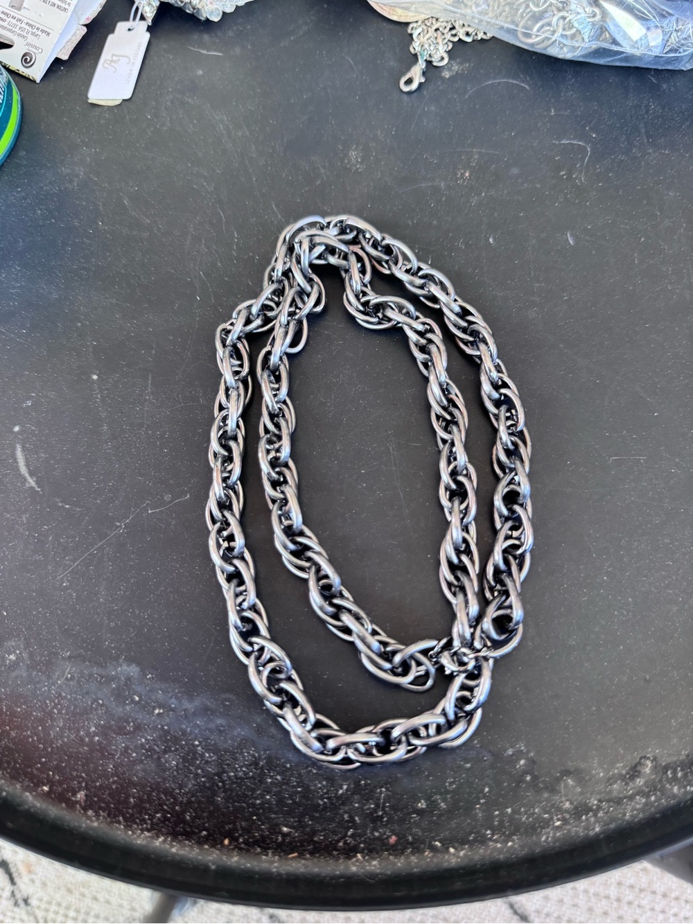 Chunky Silver-Tone Chain Necklace